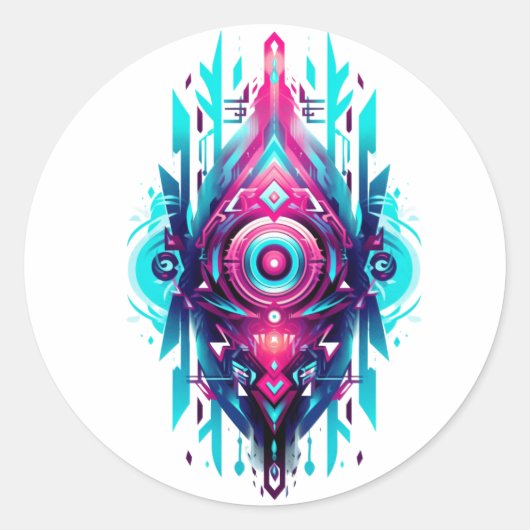 Sticker Rond Neo-Tribal Sigil (Devant)