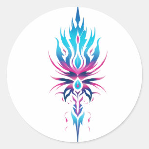 Sticker Rond Neo-Tribal Sigil