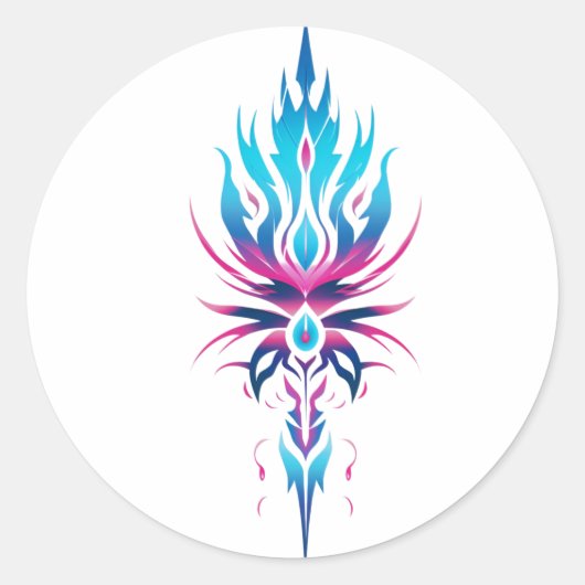 Sticker Rond Neo-Tribal Sigil (Devant)