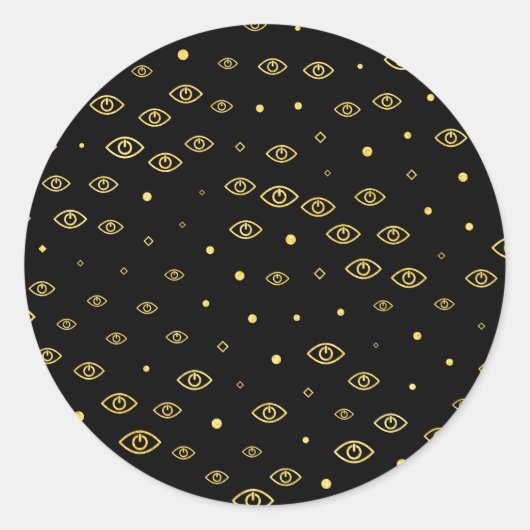Sticker Rond Neolution Gold - Orphelin Noir (Devant)