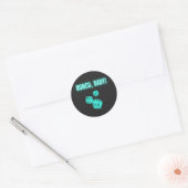 Sticker Rond Neon Aqua Bunco Baby (Enveloppe)