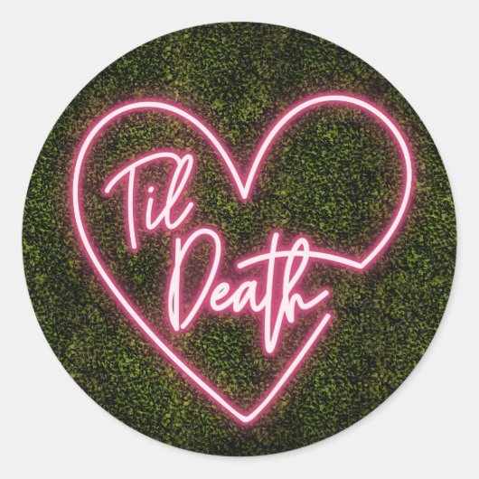 Sticker Rond Neon Boxwood Til Mariage de la mort (Devant)