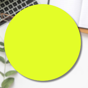 Sticker Rond Neon Chartreuse couleur solide Couleur tendance