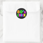 Sticker Rond Neon Colours 80's Chick (Sac)