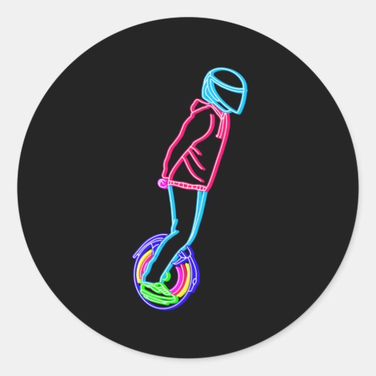 Sticker Rond Neon EUC Electric Unicycle Full Tilt (Devant)