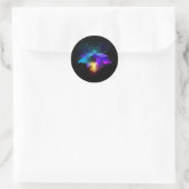 Sticker Rond Neon Firefly sur noir (Sac)