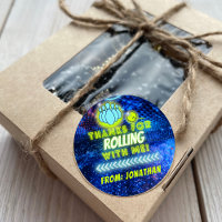 Neon Glow Bowling Party Merci pour Rolling