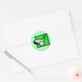 Sticker Rond Neon Green Golf (Enveloppe)