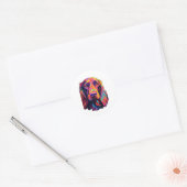 Sticker Rond Neon Irish Setter (Enveloppe)