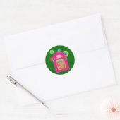 Sticker Rond Neon Jukebox (Enveloppe)