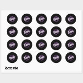 Sticker Rond Neon Kings Basket (Feuille)