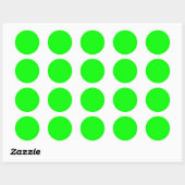 Sticker Rond Neon Lime Green Arrière - plan (Feuille)
