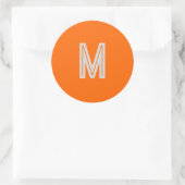 Sticker Rond néon orange - ajouter monogramme (Sac)