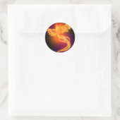 Sticker Rond Neon Phoenix (Sac)