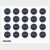 Sticker Rond Neon Purim (Feuille)