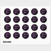Sticker Rond Neon Purple Merci brillant (Feuille)