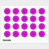 Sticker Rond néon rose (Feuille)