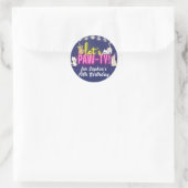 Sticker Rond Neon rose jaune brillant mignon Chats Favoriser le (Sac)