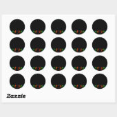 Sticker Rond Neon Skeleton Dance Halloween (Feuille)