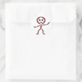 Sticker Rond Neon Stickman (Sac)