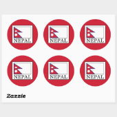 Sticker Rond Népal (Feuille)