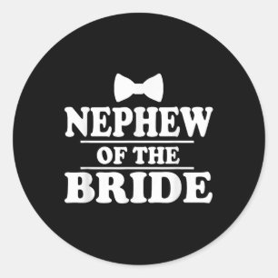 Sticker Rond Nephew De La Fête De Mariage Mariée