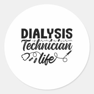 Sticker Rond Néphrologie Dialyse Infirmière Dialyse Technicien
