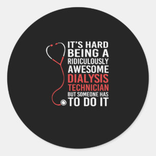 Sticker Rond Nephrologie drôle Humour technique de dialyse réna