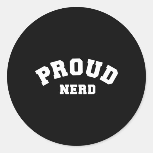 Sticker Rond Nerd fier (Devant)