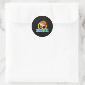 Sticker Rond Nerd Geek Science Math Ordinateur Drôle Idée cadea (Sac)