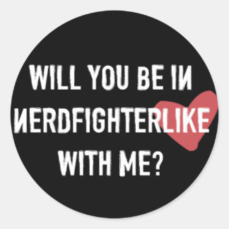 Sticker Rond Nerdfighter Like : Noir
