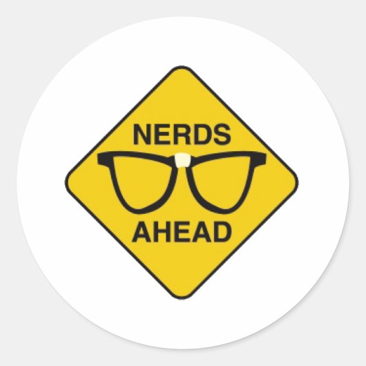 Sticker Rond Nerds vers l'avant (Devant)