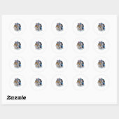 Sticker Rond Nerdy Bunny Astronaut dans l'espace, explorateur s (Feuille)