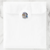 Sticker Rond Nerdy Bunny Astronaut dans l'espace, explorateur s (Sac)