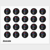 Sticker Rond Nerdy Math Admettez-Vous Low Key Love Math Bruh Te (Feuille)