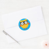 Sticker Rond Nerdy owl (Enveloppe)