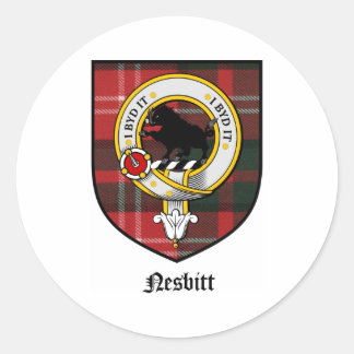 Sticker Rond Nesbitt Clan Crest Badge Tartan