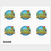 Sticker Rond Nessie : Un monstre Wee (Feuille)