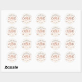 Sticker Rond N'est-elle pas magnifique Boho 1er anniversaire Me (Feuille)