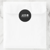 Sticker Rond N'est pas effrayant professeur Skeleton Ghost Cute (Sac)