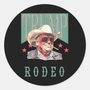 Sticker Rond N'est pas mon premier rodéo Western Cowboy Funny T