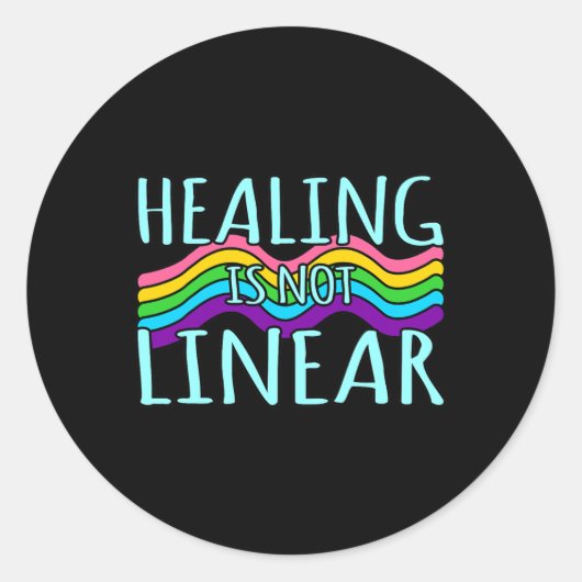 Sticker Rond N'est pas un graphique de sensibilisation à la san (Devant)