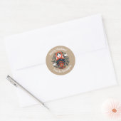 Sticker Rond Nesting poupée Noël personnalisé (Enveloppe)