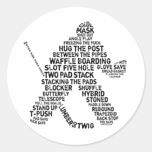 Sticker Rond Netminder de hockey (Devant)