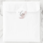 Sticker Rond Nettoyage aquarelle | Phoques d'enveloppe Mariage (Sac)