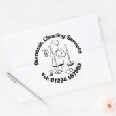 Sticker Rond Nettoyage domestique et nettoyants ménagers (Enveloppe)