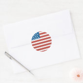 Sticker Rond Nettoyer les lignes Indicateur US 4 juillet (Enveloppe)