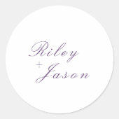 Sticker Rond Nettoyer Purple Mariage élégant (Devant)
