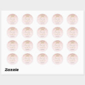 Sticker Rond Nettoyeur à cils rose Pastel (Feuille)