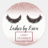 Sticker Rond Nettoyeur à lash rose Gold Eyelash (Devant)